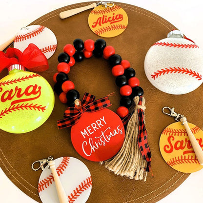 Personalized Sport Bag Keychain Softball Baseball Keychain Bag Name tag