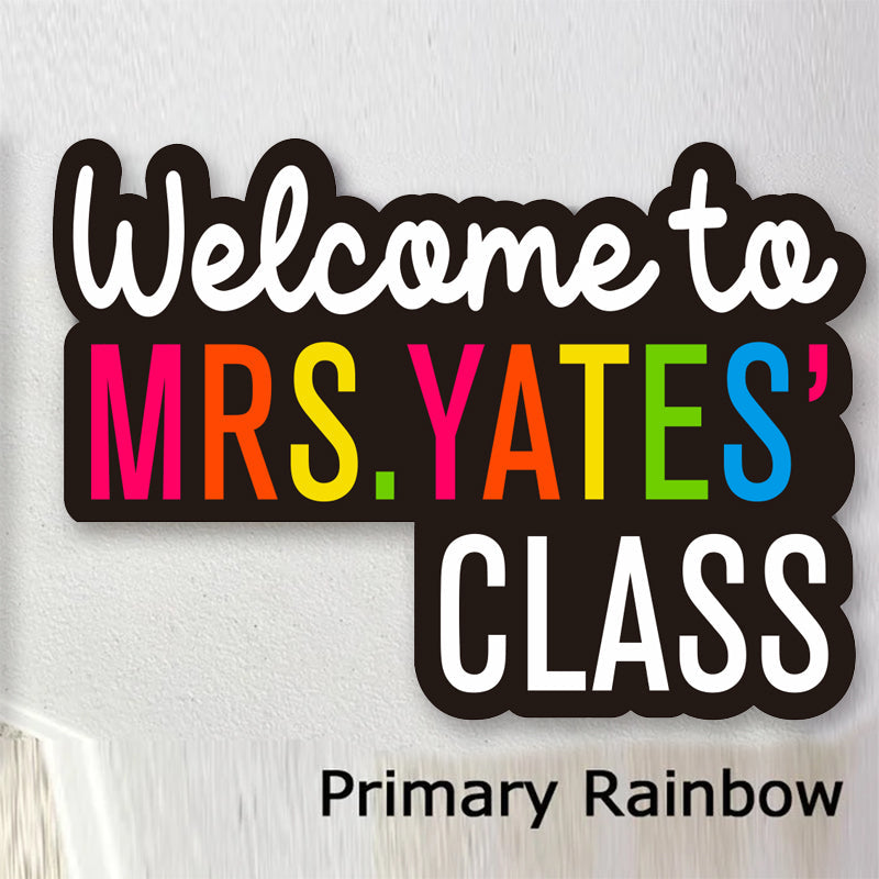 Personalized Name Doorframe Corner Sign, Custom Classroom School Decor
