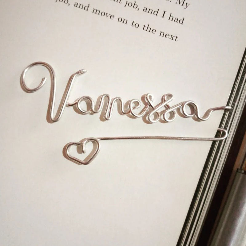 Custom Wire Name Bookmark, Name/Word Paperclip