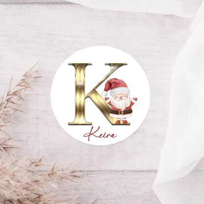 Personalized Santa Hat Stickers - Custom Christmas Stickers