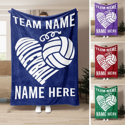 Personalized Volleyball Blanket,Custom Sport Gift