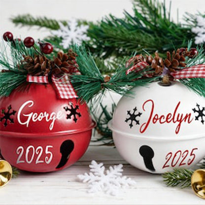 Personalized Christmas Tree Ornament,Custom 2025 Jingle Bell