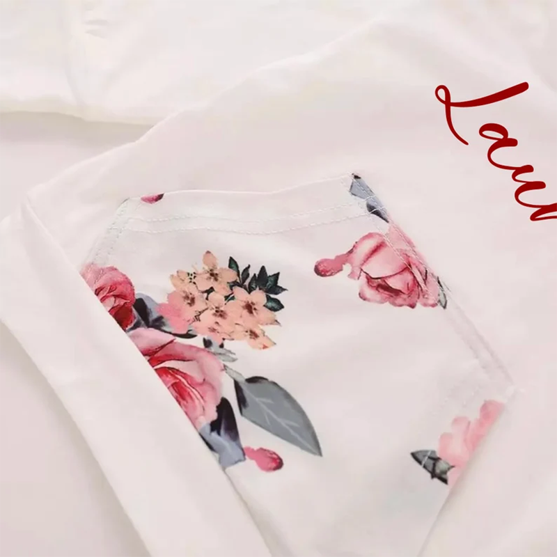 Baby Girl Flower, Personalized Winter Clothes Set, Infant Christmas Outfit