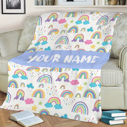 Customize Your Own Rainbow Blanket with Text