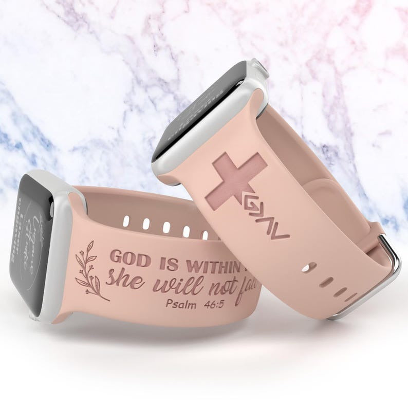 God is Within Her Watch Band compatible with Apple Watch Band
