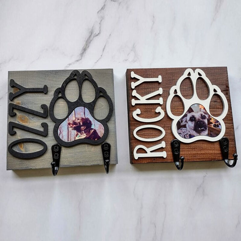 Personalized Dog Leash Hook for Wall, Custom Dog Leash Holder