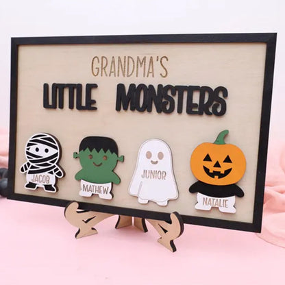 Personalized Grandma’s Little Monsters Sign