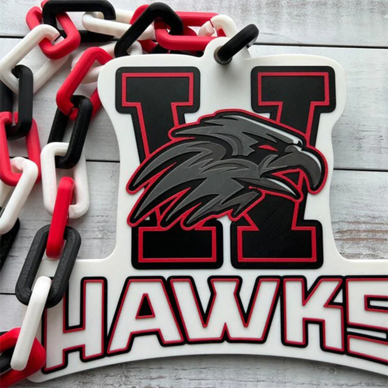 Any Logo Custom Sports Turnover Chain, Oversized Medallion, Team mascot