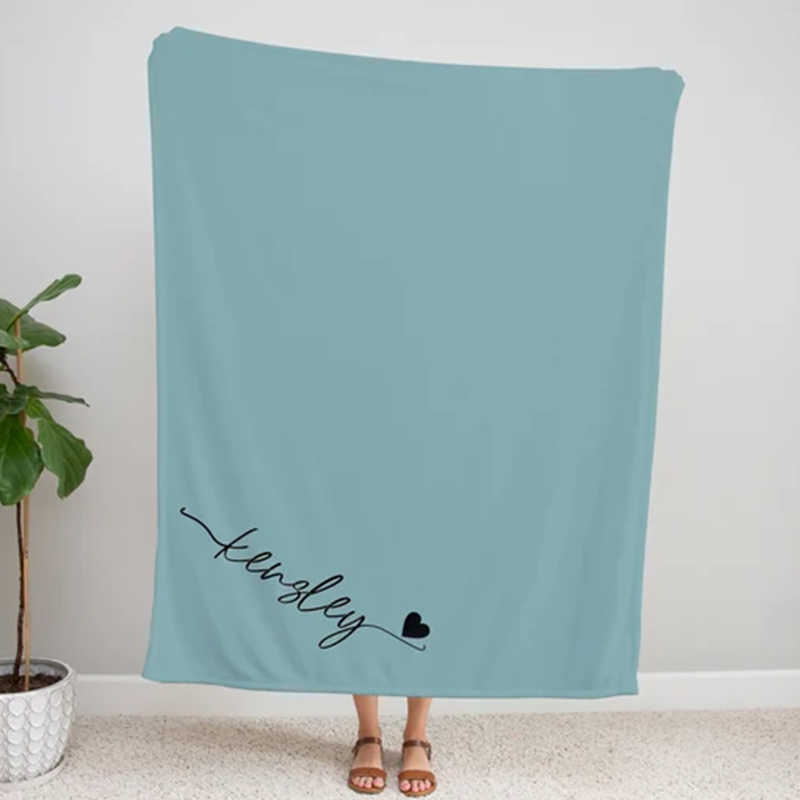 Custom Blanket with Name, Personalized Blanket