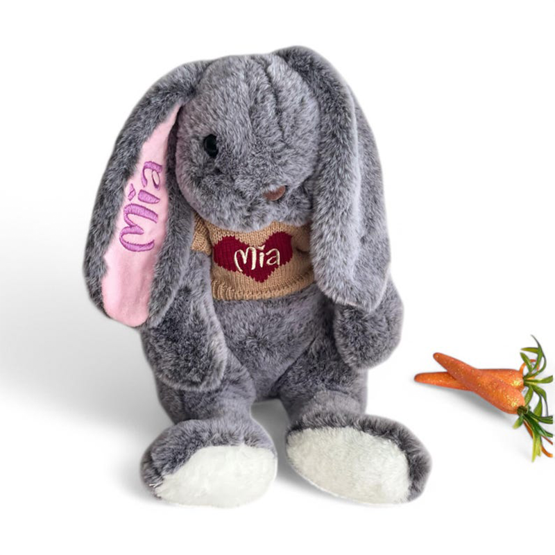 Easter Bunny| Embroidered Bunny Plush| Long Ears Bunny