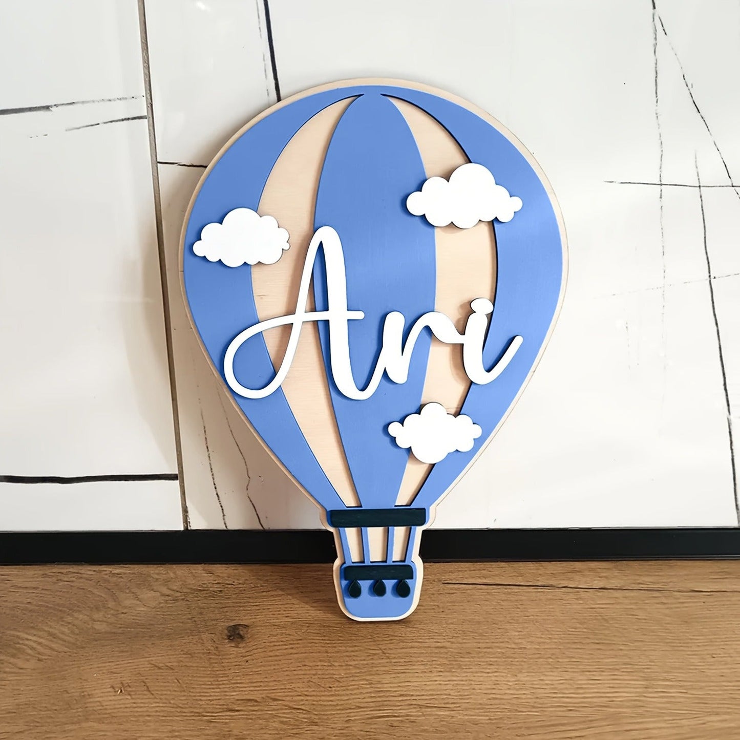 Personalized Hot Air Balloon Nameplate Hot Air Balloon Custom Sign