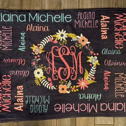 Personalized Baby Blanket, Baby Girl Blanket, Personalized Blanket