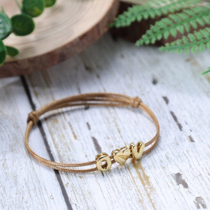 Gold Plated 3D Bubble Name Bracelet