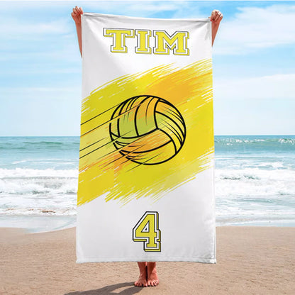Custom Volleyball Team Towel, Personalized Team Gift