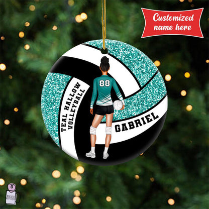 Volleyball Girl Ornament Personalized, Sports Ornament 2025
