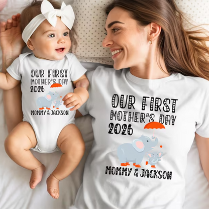 Custom Name Our First Mothers Day 2026 Shirt