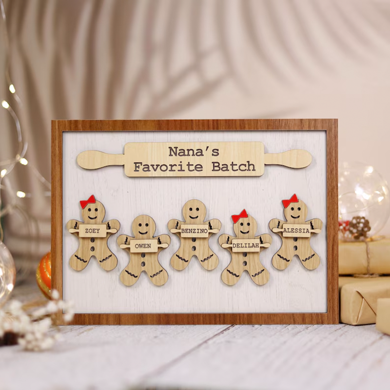 Personalized Gingerbread Christmas Sign