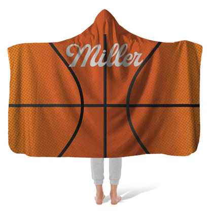 Hooded Fleece Blanket - Softball  Football Basketball Baseball Soccer