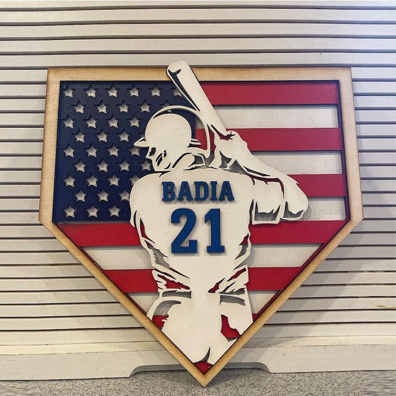 Personalized Baseball Gift for Boys, 3D Baseball Plaque, Softball Name Sign for Boy or Girl Ball Player