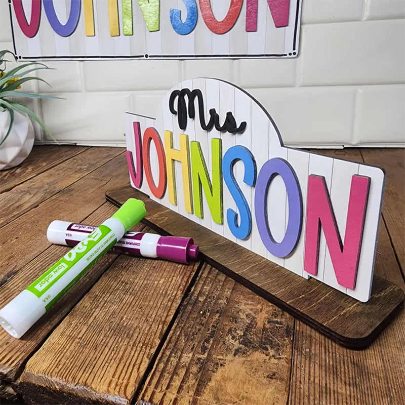 Personalized Teacher Door or Wall Sign, Classroom Sign, 3D or Print Teacher Name Sign