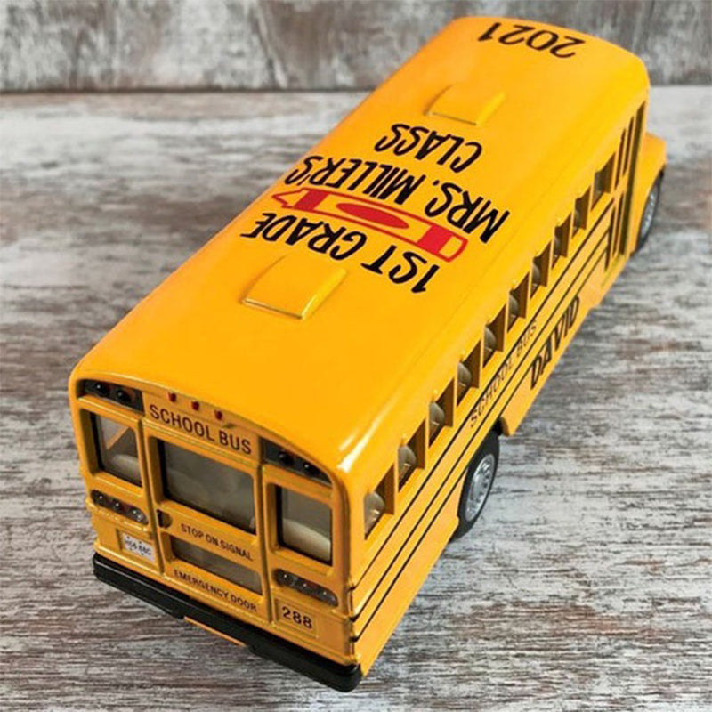 Personalized Alloy School Bus, Back To School Gifts for Kids