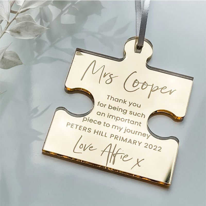 Teacher Thank You Keepsake Gift, Personalised Hanging Tag, Teacher's Gifts
