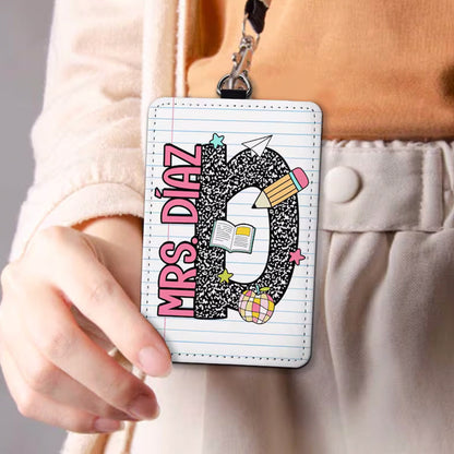 Custom Teacher ID Badge Holder, Teacher Gifts