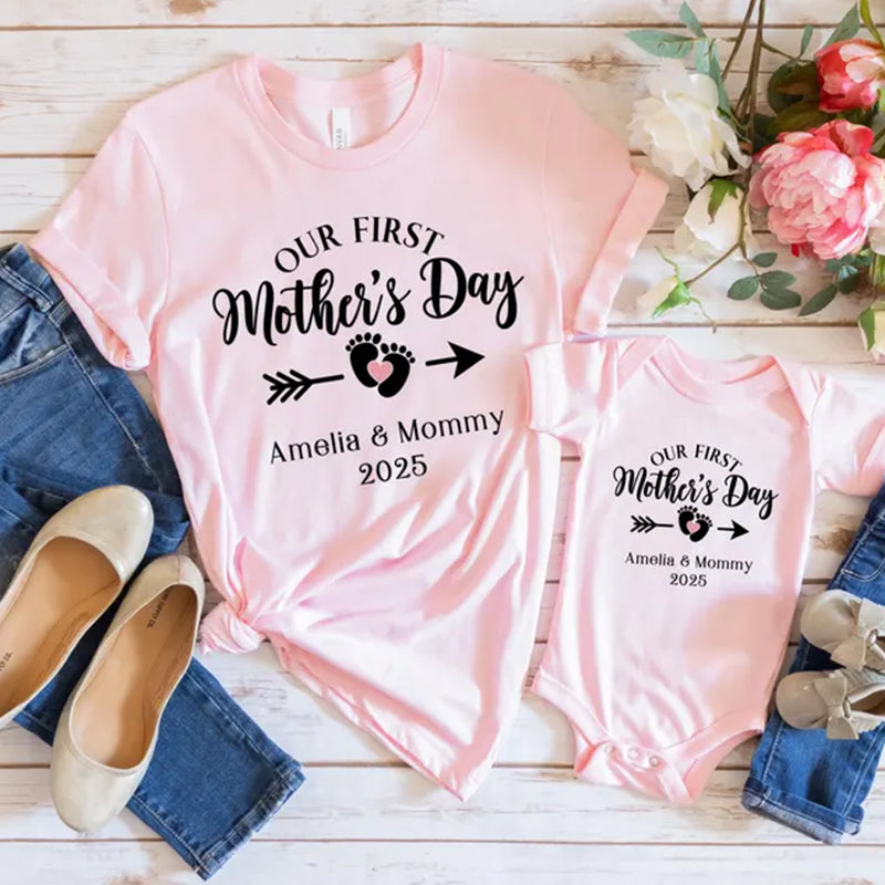 Personalized Mothers Day Shirt, Our First Mothers Day, My 1st Mothers Day