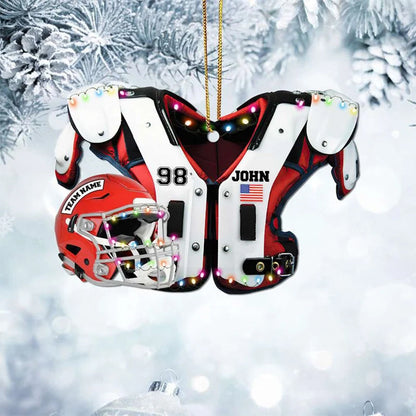 Personalized American Football Christmas Ornament