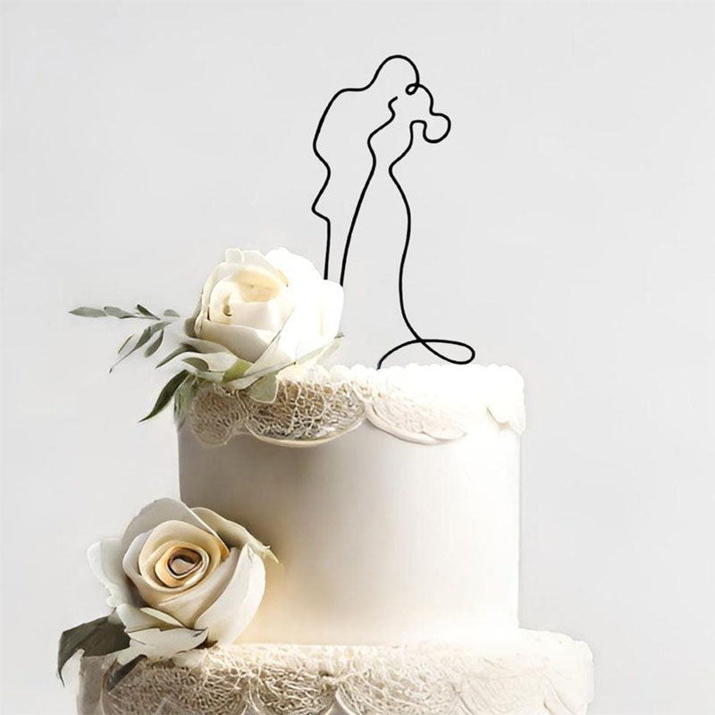 Arrow Initials Cake Topper Rustic Wire Personalized Custom Chic Name