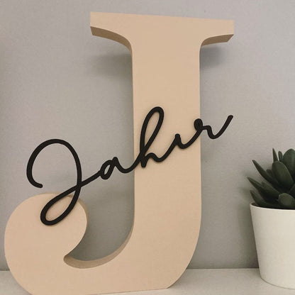 Personalised Wooden Letters Gift , Nursery Decor , New Baby Boy Girl
