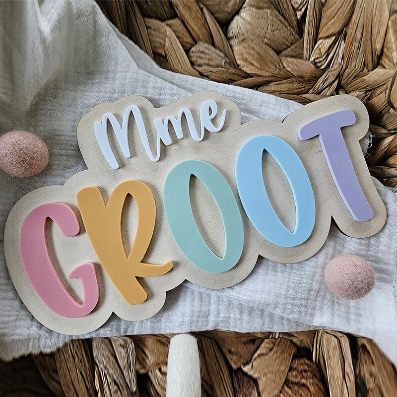 Personalized Teacher Name Plaque for Desk or Door | Gift for Teacher