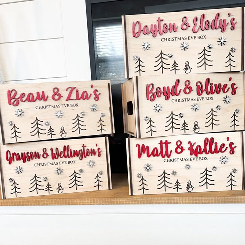 Christmas Eve Box | Decor crate Christmas |Personalized Box Xmas Eve