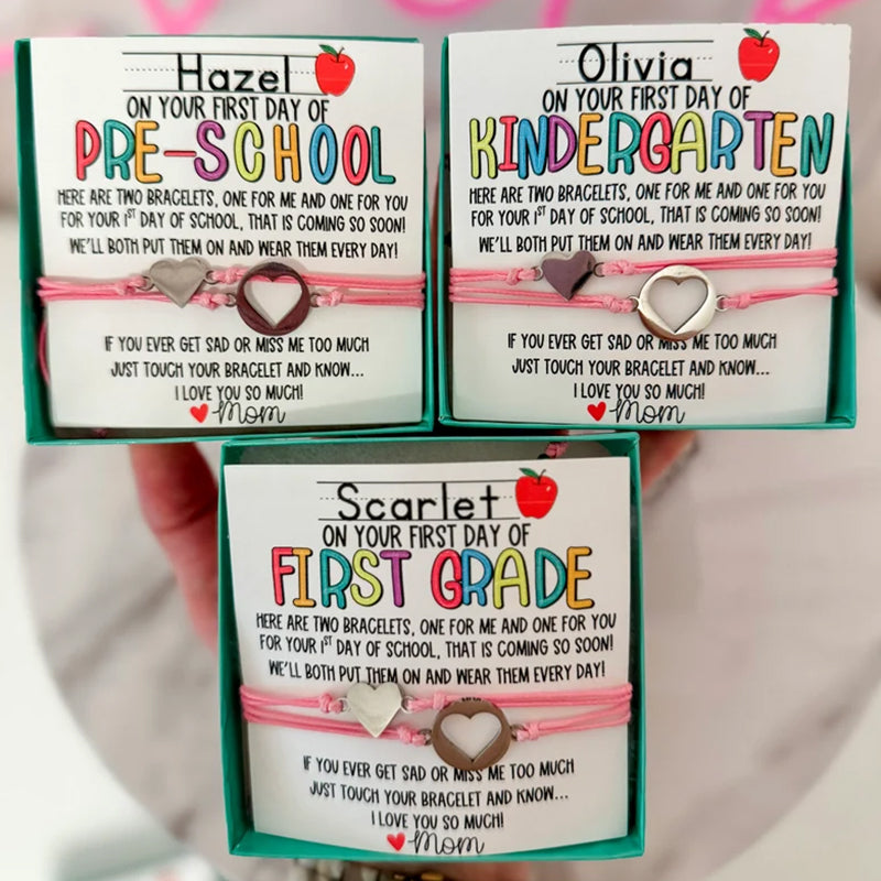 First Day of School! Mommy and Me Adjustable Bracelets