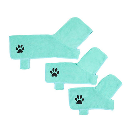 Personalized Dog Robe - Embroidered Dog Robe - Hooded Robe Towel for Dogs