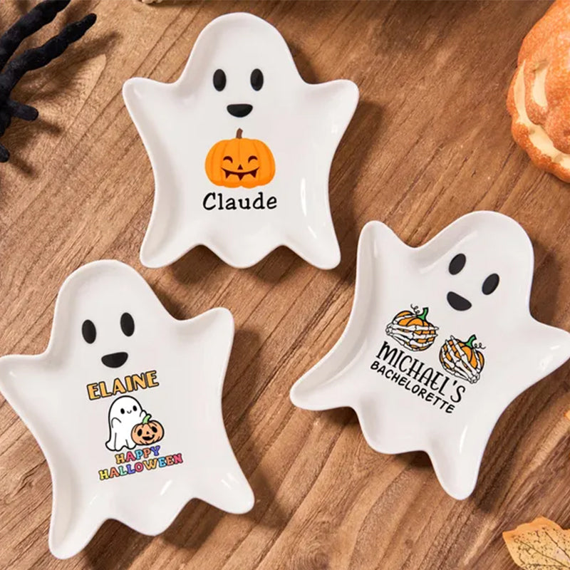 Personalised Ghost Shaped Ring Plate,Spoon Rest