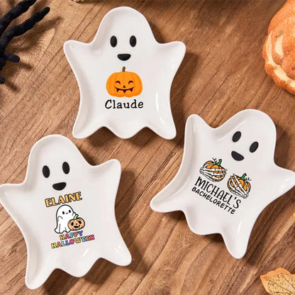 Personalised Ghost Shaped Ring Plate,Spoon Rest