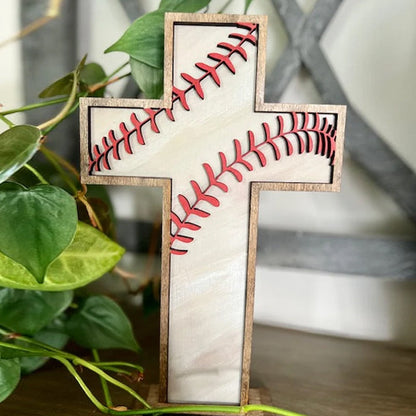 Personalized Baseball Cross, Boys Baptism Gift