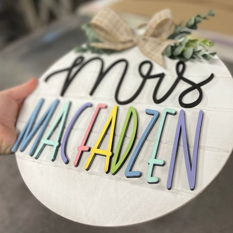 3D cut name sign classroom decor- Teacher Gift