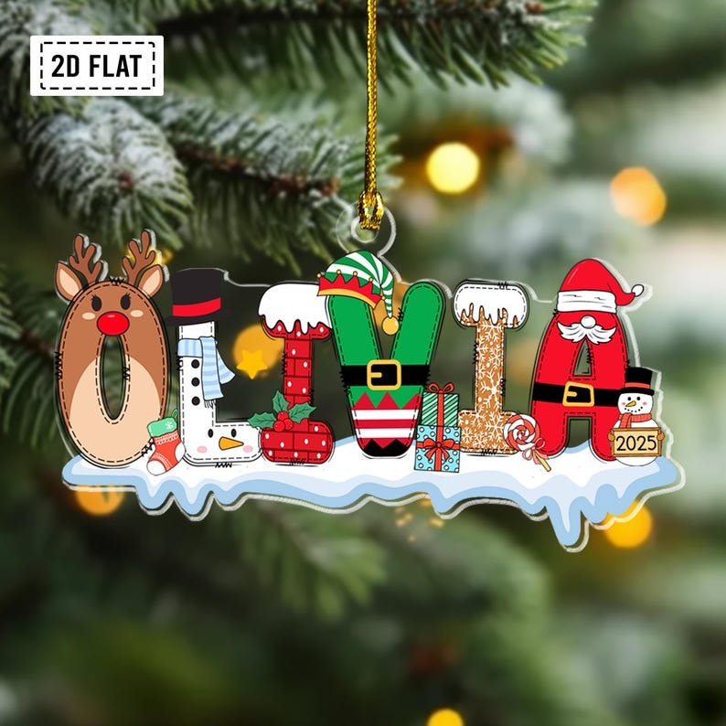 Custom Name Ornaments, Christmas Gift, New Baby Ornament