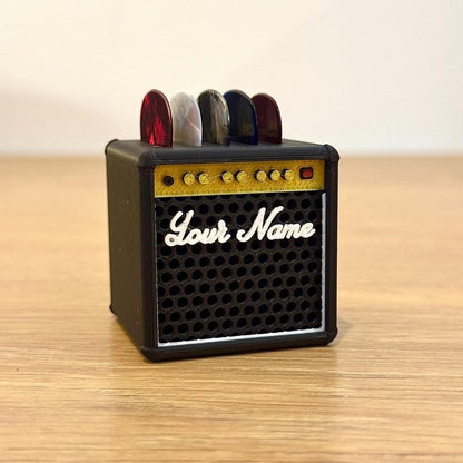 Customizable 3D Printed Guitar Amp Pick Holder with Drawer