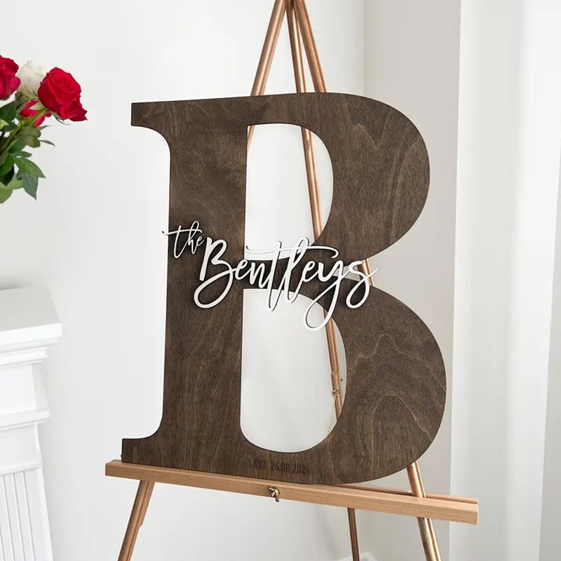 Wooden Letter Guestbook – Unique Wedding Sign Alternative
