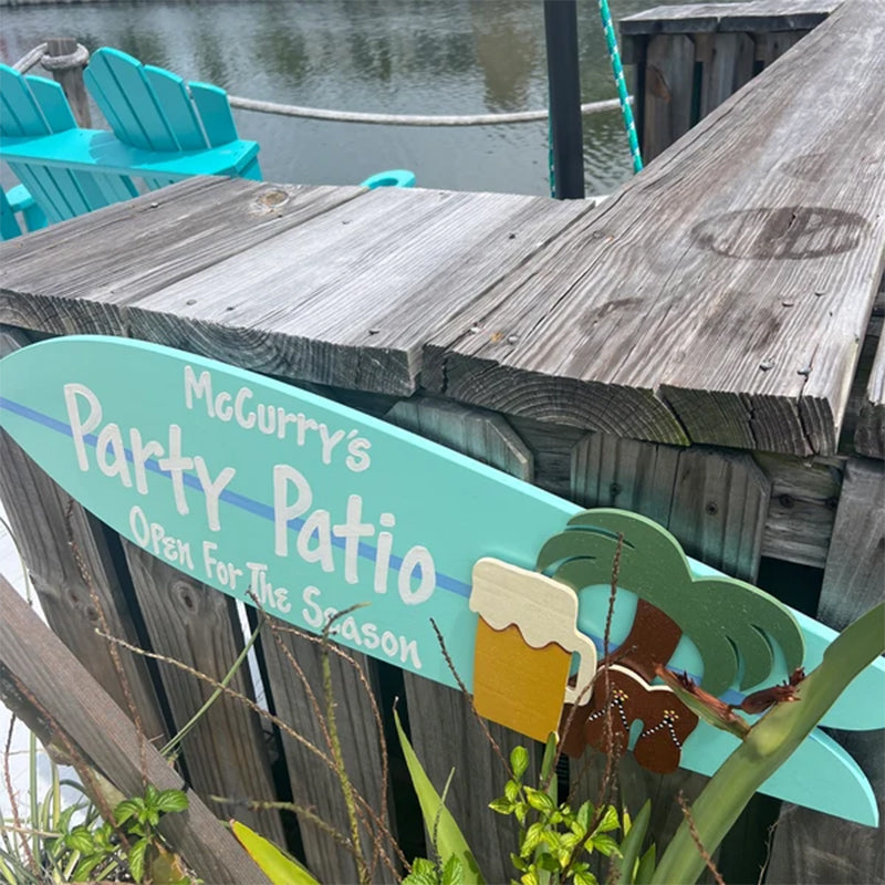 Handmade Surfboard Sign,Personalized