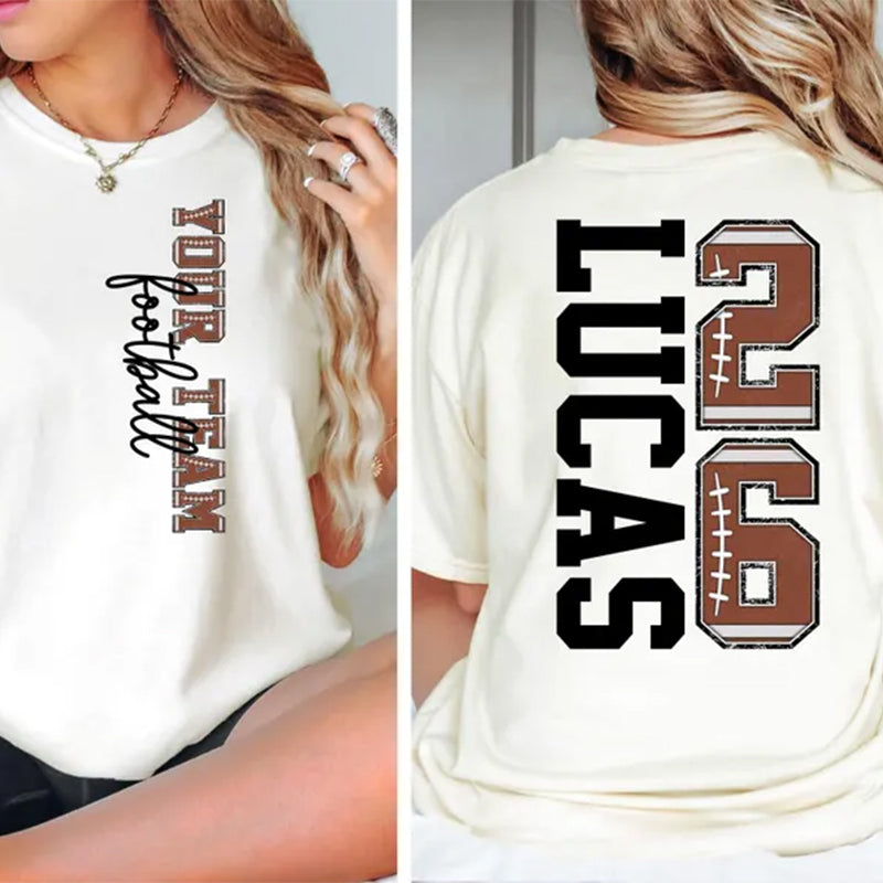 Custom Team Football Shirt With Kids Name & Jersey Number