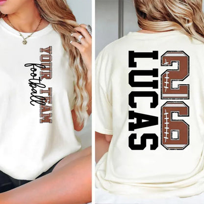 Custom Team Football Shirt With Kids Name & Jersey Number