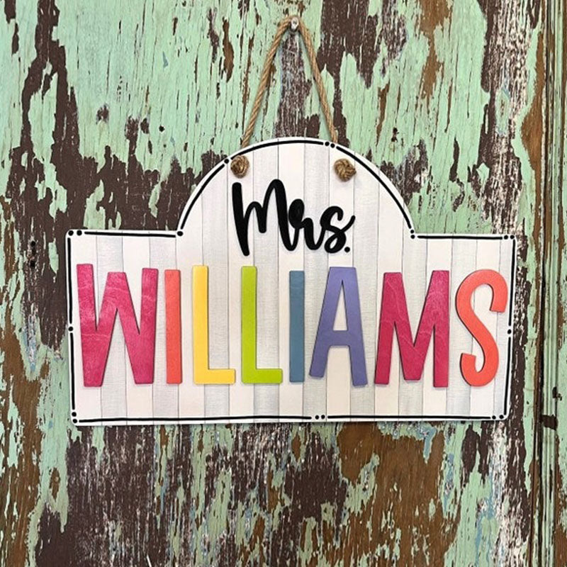 Personalized Teacher Door or Wall Sign, Classroom Sign, 3D or Print Teacher Name Sign