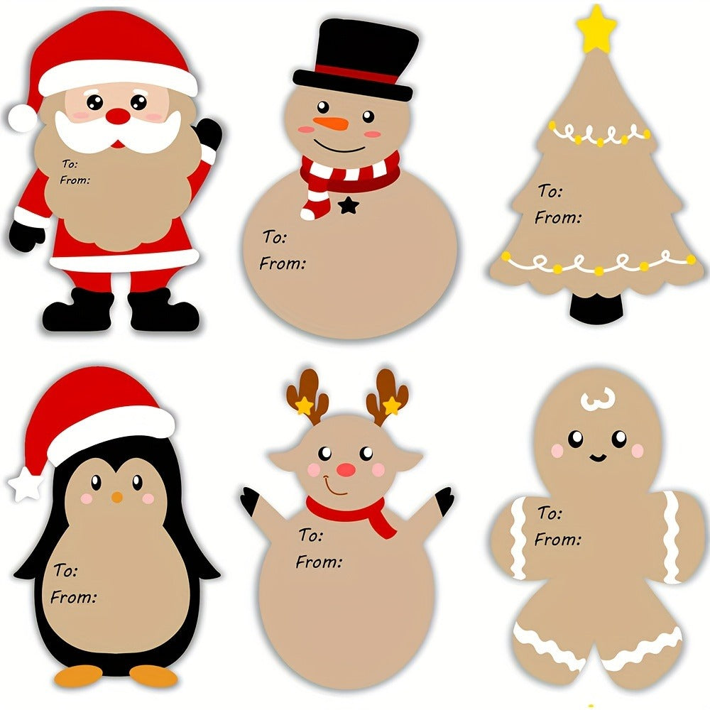 Christmas Gift Tags Stickers 72pcs Christmas Gift Labels Stickers