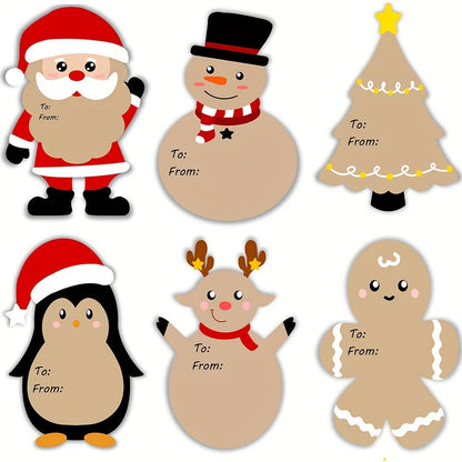Christmas Gift Tags Stickers 72pcs Christmas Gift Labels Stickers