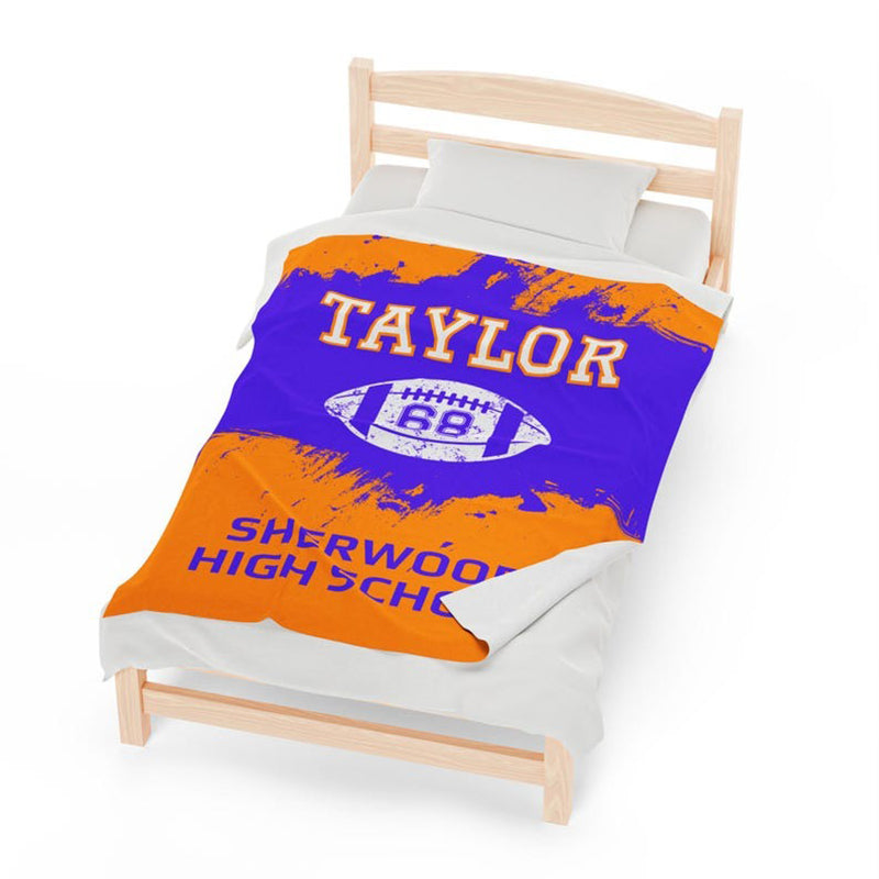 Football Blanket Personalized with Name Customized Football Team Player Gifts