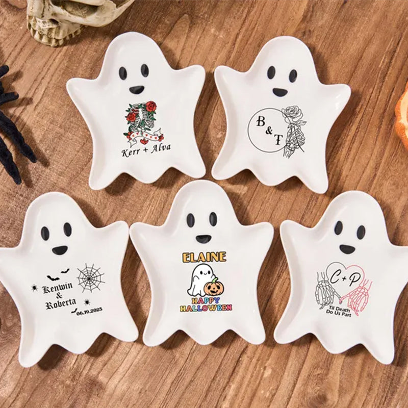 Personalised Ghost Shaped Ring Plate,Spoon Rest